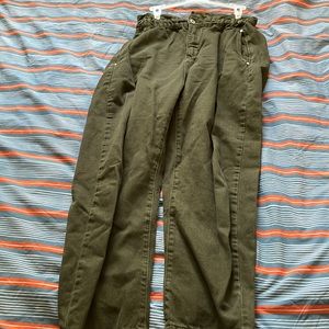 Zara Dark green Baggy Jeans